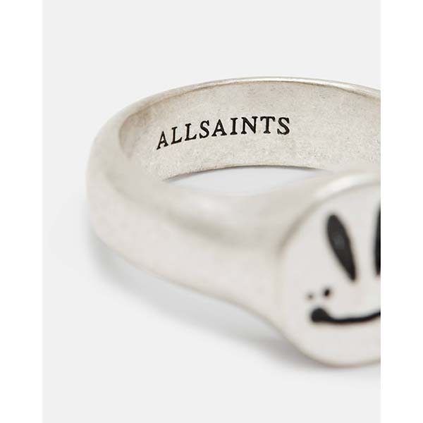 Allsaints Australia Mens Emotive Sterling Silver Signet Rings Silver AU30-679